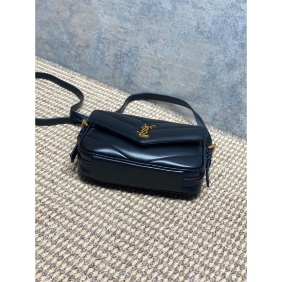 1:1 Replica YSL Saint Laurent Loulou mini shoulder bag in black Knockoff