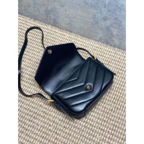 1:1 Replica YSL Saint Laurent Loulou mini shoulder bag in black Knockoff