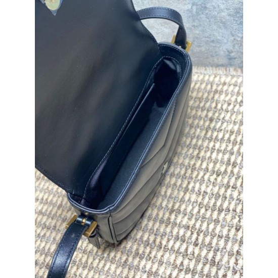 1:1 Replica YSL Saint Laurent Loulou mini shoulder bag in black Knockoff