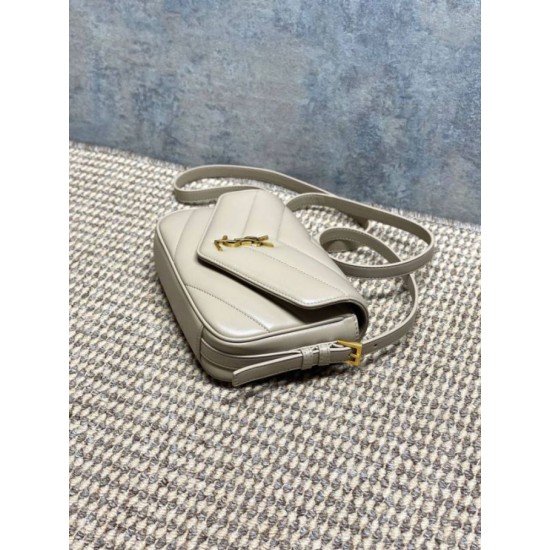 1:1 Replica YSL Saint Laurent Loulou mini shoulder bag in beige Knockoff