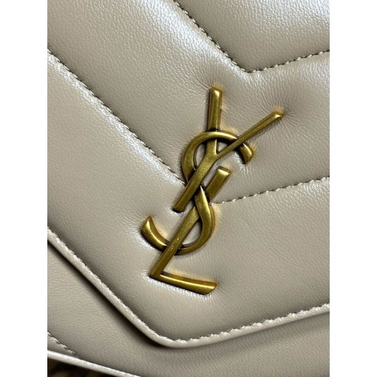 1:1 Replica YSL Saint Laurent Loulou mini shoulder bag in beige Knockoff