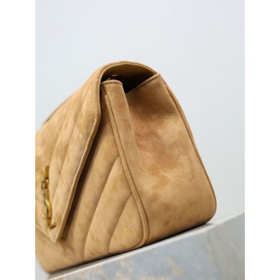 AAA Replica YSL Saint Laurent LouLou Medium in brown quilted suede 1:1 Replica YSL Saint Laurent LouLou Medium in brown quilted suede Knockoff