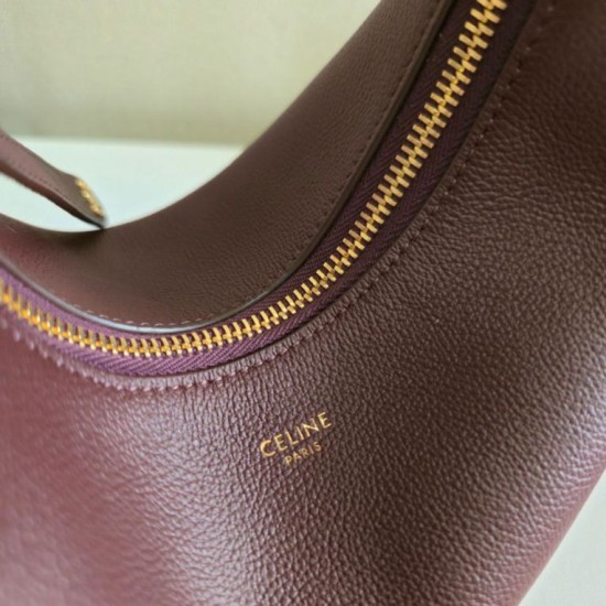 1:1 Replica Celine Lulu shoulder bag for teenagers in burgundy Knockoff