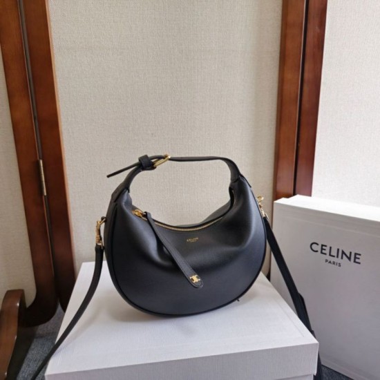 1:1 Replica Celine Lulu shoulder bag for teenagers in black Knockoff