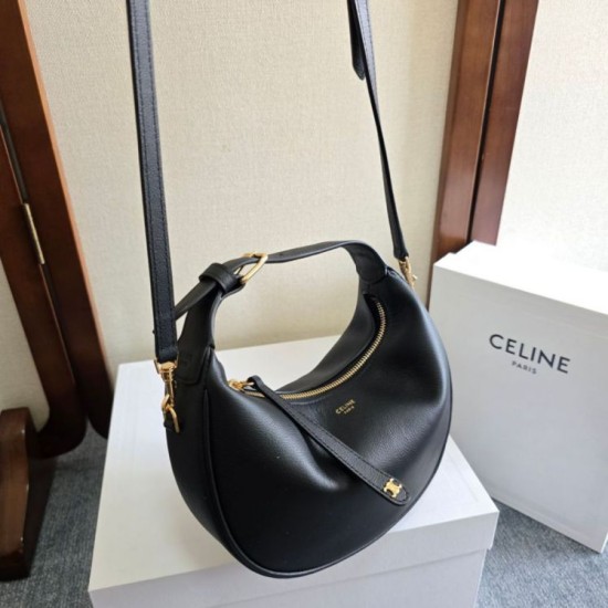1:1 Replica Celine Lulu shoulder bag for teenagers in black Knockoff