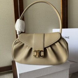 1:1 Replica Celine Polly medium shoulder bag in beige Knockoff