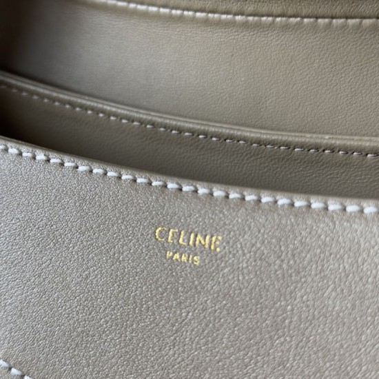 1:1 Replica Celine Polly medium shoulder bag in beige Knockoff