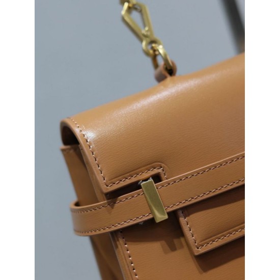 1:1 Replica YSL Saint Laurent Manhattan Shoulder Bag in Brown Knockoff