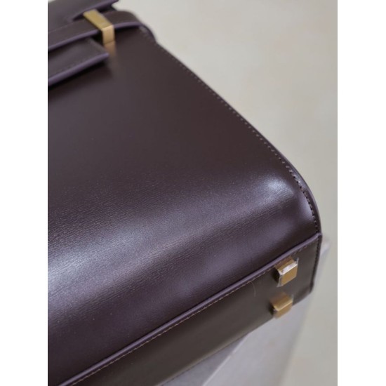 1:1 Replica YSL Saint Laurent Manhattan Shoulder Bag in Burgundy Knockoff