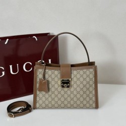 1:1 Replica Gucci Padlock Small Top Handle Bag 838991 in Brown Knockoff
