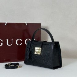 1:1 Replica Gucci Padlock Small Top Handle Bag 838991 in Black Knockoff