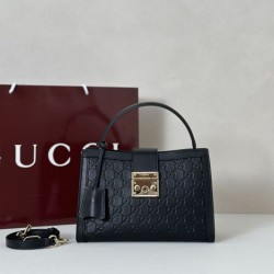 1:1 Replica Gucci Padlock Small Top Handle Bag 838991 in Black Knockoff