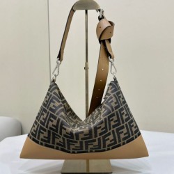 AAA Replica Fendi Fendi Hobo Bag in Coffee 1:1 Replica Fendi Fendi Hobo Bag in Coffee Knockoff