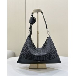 1:1 Replica Fendi Fendi Hobo Bag in Black Knockoff