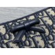 1:1 Replica Dior Oblique Bow Clutch with Chain in Blue Knockoff