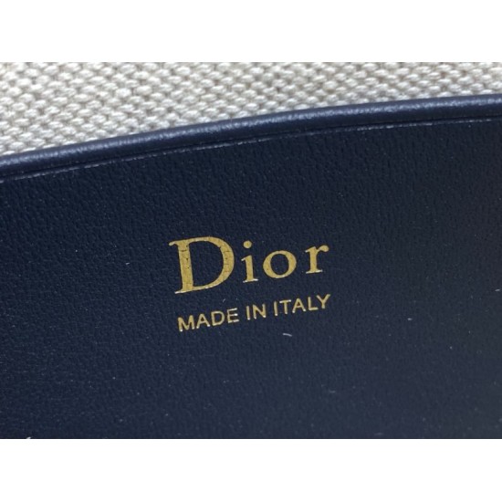 1:1 Replica Dior Oblique Bow Clutch with Chain in Blue Knockoff