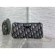 1:1 Replica Dior Oblique Bow Clutch with Chain in Blue Knockoff