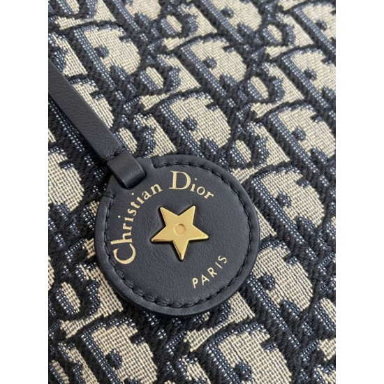 1:1 Replica Diorstar Dior Small Bucket Bag in Blue Oblique Jacquard Knockoff