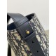 1:1 Replica Diorstar Dior Small Bucket Bag in Blue Oblique Jacquard Knockoff