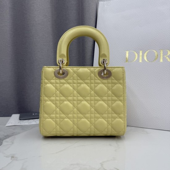 AAA Replica Dior Lady Dior Small Cannage Bag in Yellow 1:1 Replica Dior Lady Dior Small Cannage Bag in Yellow Knockoff