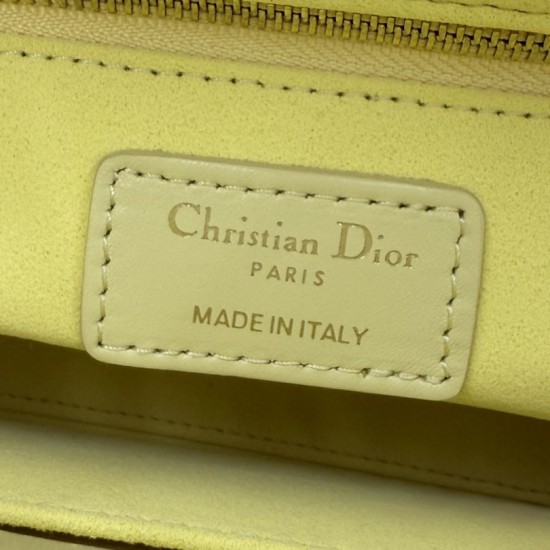 AAA Replica Dior Lady Dior Small Cannage Bag in Yellow 1:1 Replica Dior Lady Dior Small Cannage Bag in Yellow Knockoff