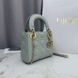 AAA Replica Dior Lady Dior Mini Bag Cannage Green 1:1 Replica Dior Lady Dior Mini Bag Cannage Green Knockoff