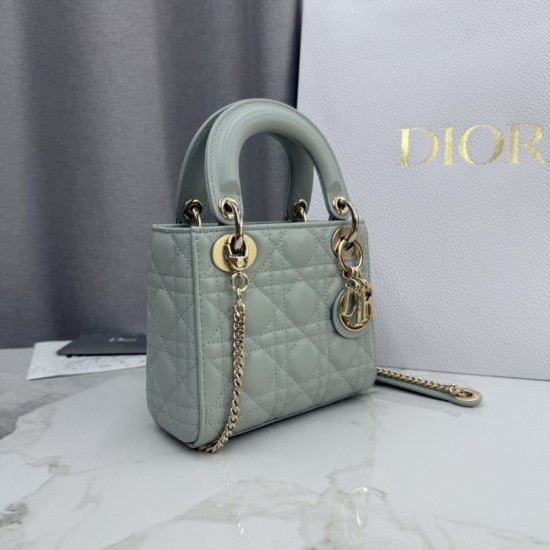 AAA Replica Dior Lady Dior Mini Bag Cannage Green 1:1 Replica Dior Lady Dior Mini Bag Cannage Green Knockoff