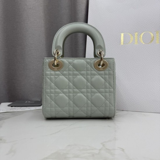 AAA Replica Dior Lady Dior Mini Bag Cannage Green 1:1 Replica Dior Lady Dior Mini Bag Cannage Green Knockoff