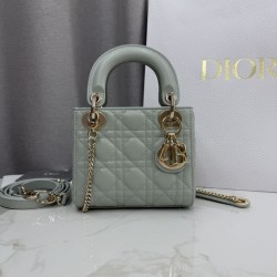 1:1 Replica Dior Lady Dior Mini Bag Cannage Green Knockoff