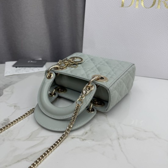 AAA Replica Dior Lady Dior Mini Bag Cannage Green 1:1 Replica Dior Lady Dior Mini Bag Cannage Green Knockoff
