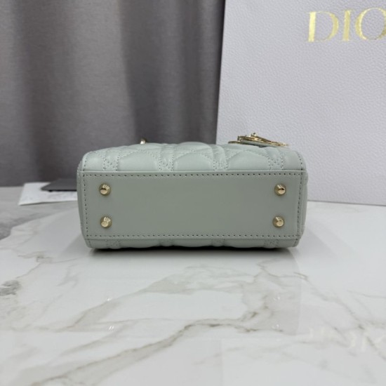 AAA Replica Dior Lady Dior Mini Bag Cannage Green 1:1 Replica Dior Lady Dior Mini Bag Cannage Green Knockoff