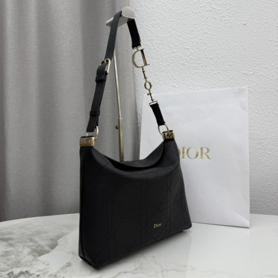 1:1 Replica Medium Diorly Crossbody Bag in Black Knockoff