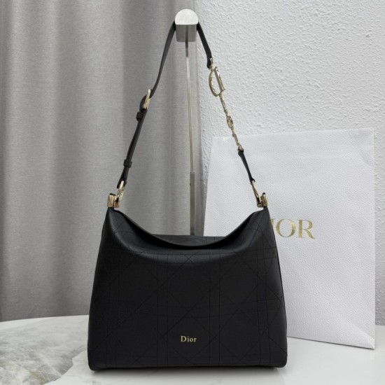 1:1 Replica Medium Diorly Crossbody Bag in Black Knockoff