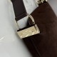 1:1 Replica Medium Dior Diorly Crossbody Bag in Chocolate Suede Knockoff