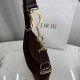 1:1 Replica Medium Dior Diorly Crossbody Bag in Chocolate Suede Knockoff