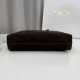 1:1 Replica Medium Dior Diorly Crossbody Bag in Chocolate Suede Knockoff