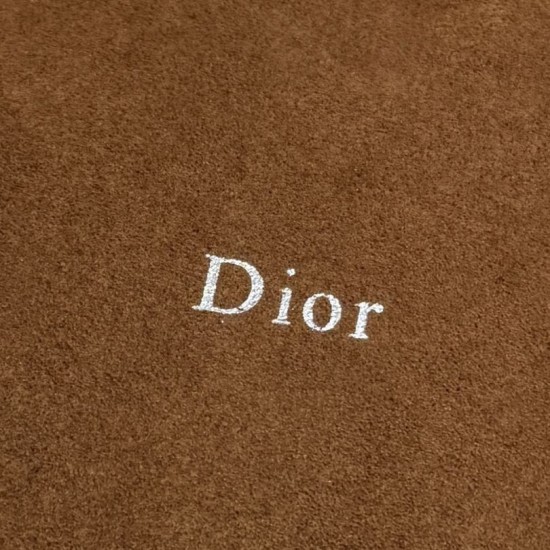 1:1 Replica Medium Dior Diorly Crossbody Bag in Brown Suede Knockoff
