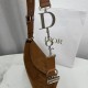 1:1 Replica Medium Dior Diorly Crossbody Bag in Brown Suede Knockoff