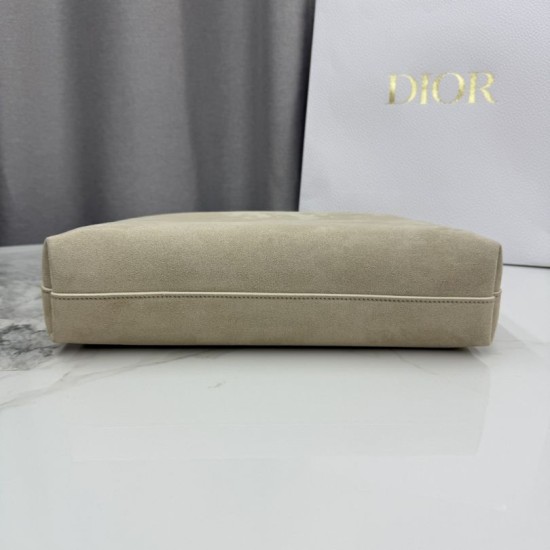 1:1 Replica Medium Dior Diorly Crossbody Bag in Apricot Suede Knockoff