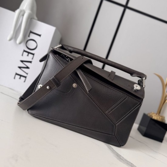 AAA Replica Small Loewe Panta Puzzle Bag in Chocolate 1:1 Replica Small Loewe Panta Puzzle Bag in Chocolate Knockoff