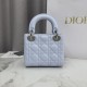 AAA Replica Dior Lady Dior Mini Cannage Bag in Blue 1:1 Replica Dior Lady Dior Mini Cannage Bag in Blue Knockoff