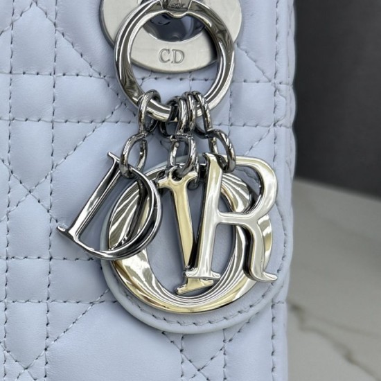 AAA Replica Dior Lady Dior Mini Cannage Bag in Blue 1:1 Replica Dior Lady Dior Mini Cannage Bag in Blue Knockoff