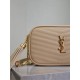 Mirror Quality Replica YSL Saint Laurent Lou Mini Quilted Shoulder Bag in Apricot Clone