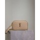 Mirror Quality Replica YSL Saint Laurent Lou Mini Quilted Shoulder Bag in Apricot Clone