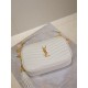 Mirror Quality Replica YSL Saint Laurent Lou Mini Quilted Shoulder Bag in White Clone