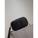 Mirror Quality Replica YSL Saint Laurent Lou Mini Quilted Shoulder Bag in Black Clone