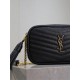 Mirror Quality Replica YSL Saint Laurent Lou Mini Quilted Shoulder Bag in Black Clone