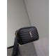 Mirror Quality Replica YSL Saint Laurent Lou Mini Quilted Shoulder Bag in Black Clone