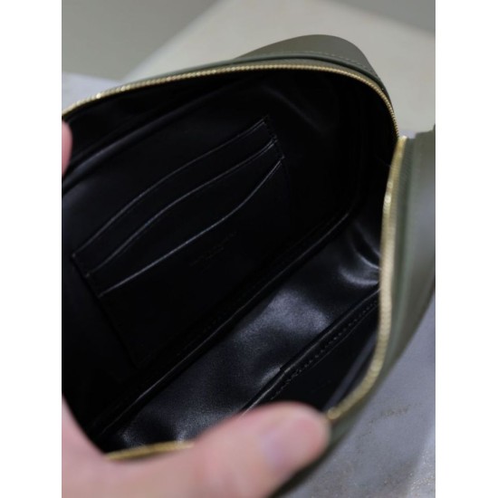 Mirror Quality Replica YSL Saint Laurent Lou Mini Quilted Shoulder Bag in Green Clone