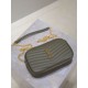 Mirror Quality Replica YSL Saint Laurent Lou Mini Quilted Shoulder Bag in Green Clone